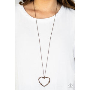 Straight From The Heart Copper Necklace - Paparazzi - Dare2bdazzlin N Jewelry