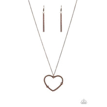 Load image into Gallery viewer, Straight From The Heart Copper Necklace - Paparazzi - Dare2bdazzlin N Jewelry
