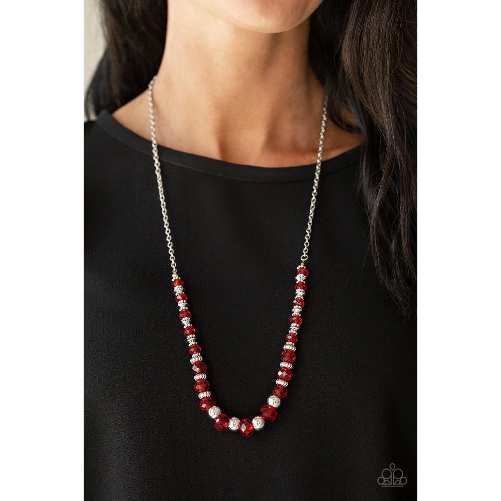 Stratosphere Sparkle Red Necklace - Paparazzi - Dare2bdazzlin N Jewelry