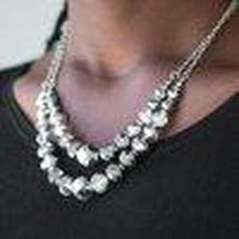 Load image into Gallery viewer, Strikingly Spellbinding - Silver Necklace - Paparazzi - Dare2bdazzlin N Jewelry
