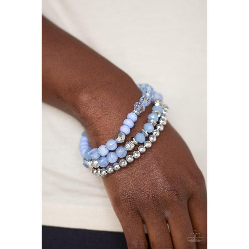 Sugary Shimmer Blue Bracelet - Paparazzi - Paparazzi - Dare2bdazzlin N Jewelry