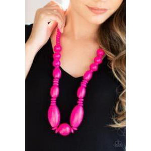 Summer Breezin Pink Necklace - Paparazzi - Dare2bdazzlin N Jewelry