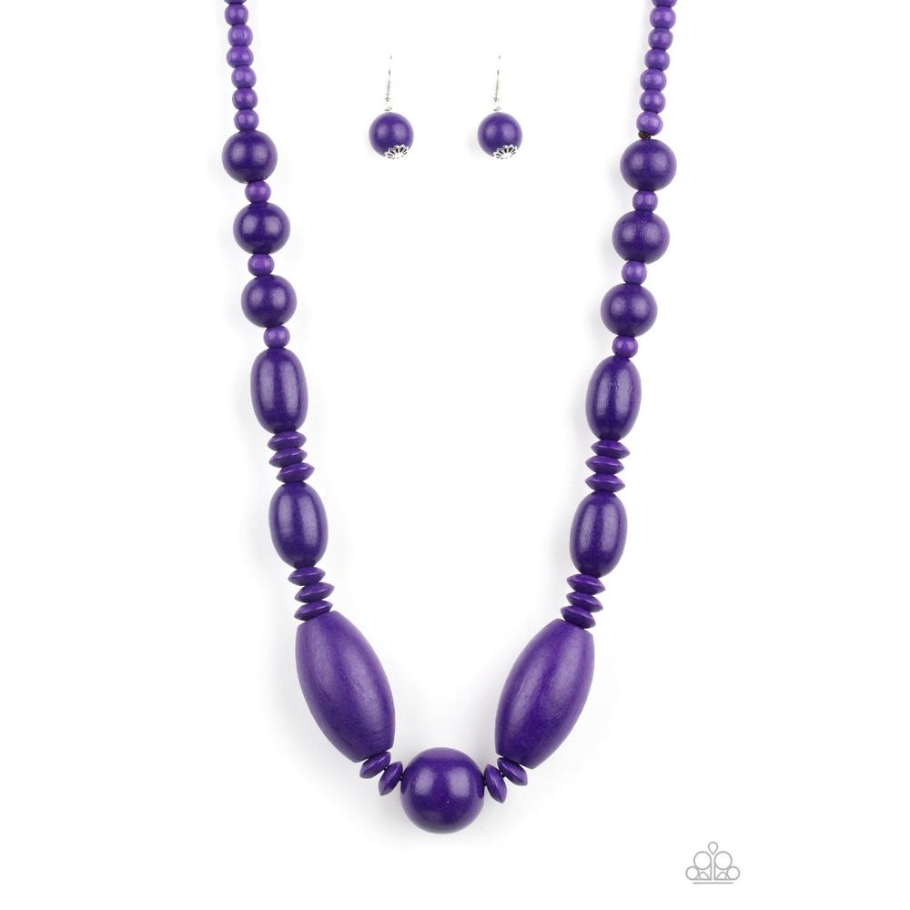 Summer Breezin Purple Necklace - Paparazzi - Dare2bdazzlin N Jewelry