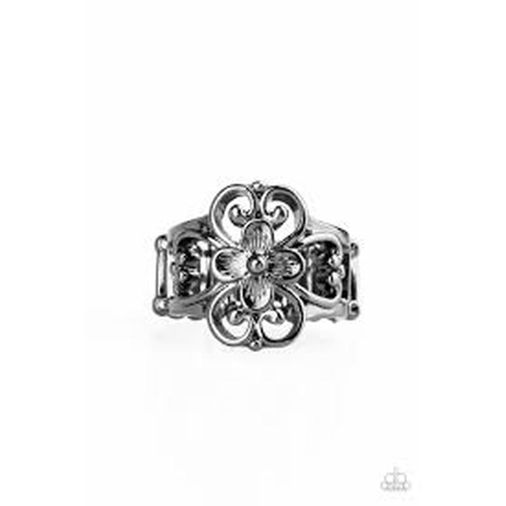 Summer Eden Black Ring - Paparazzi - Paparazzi - Dare2bdazzlin N Jewelry