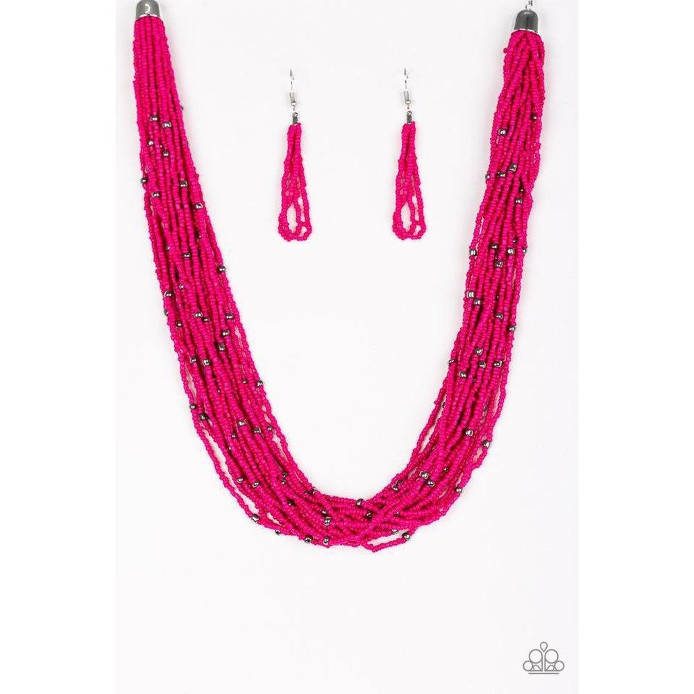 Summer Samba - Pink Necklace - Dare2bdazzlin N Jewelry