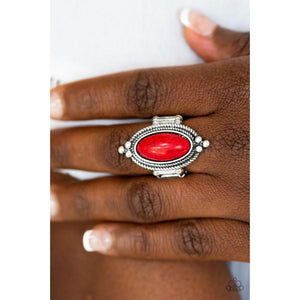 Summer Sandstone - Red Ring - Paparazzi - Paparazzi - Dare2bdazzlin N Jewelry