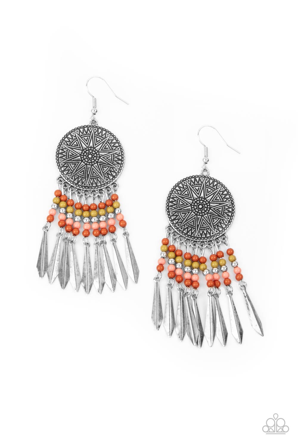 Sun Warrior - Multi Earring - Paparazzi - Dare2bdazzlin N Jewelry
