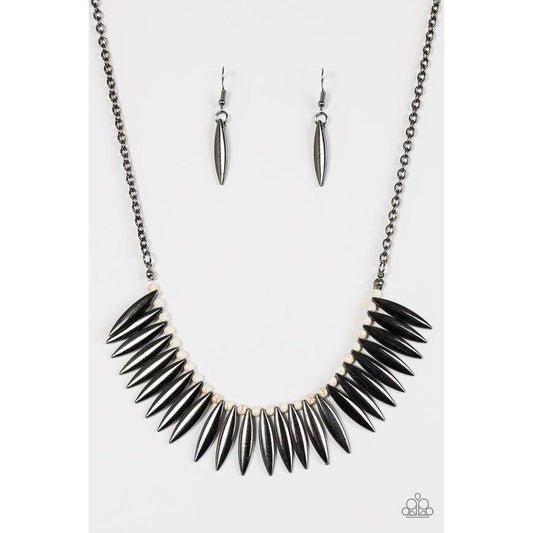 Tameless Tigress Black Necklace - Paparazzi - Dare2bdazzlin N Jewelry