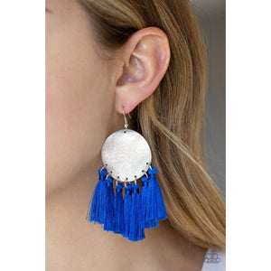 Tassel Tribute Blue Earrings - Paparazzi - Dare2bdazzlin N Jewelry