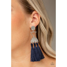 Load image into Gallery viewer, Tassel Trippin Blue Earrings - Paparazzi - Dare2bdazzlin N Jewelry
