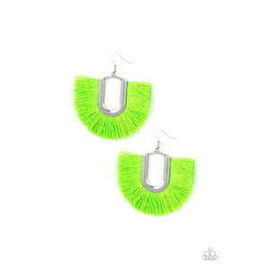 Tassel Tropicana Green Earrings - Paparazzi - Paparazzi - Dare2bdazzlin N Jewelry