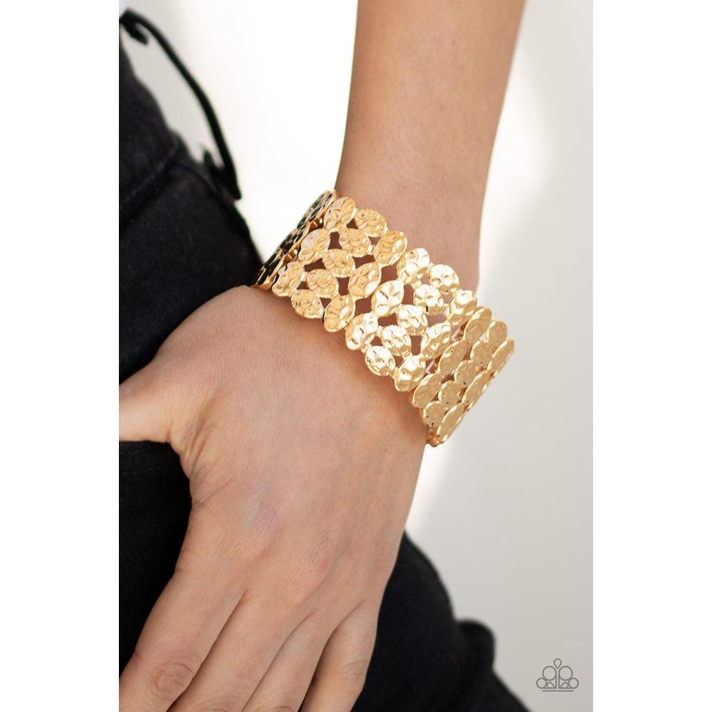Tectonic Texture - Gold Bracelet - Paparazzi - Dare2bdazzlin N Jewelry
