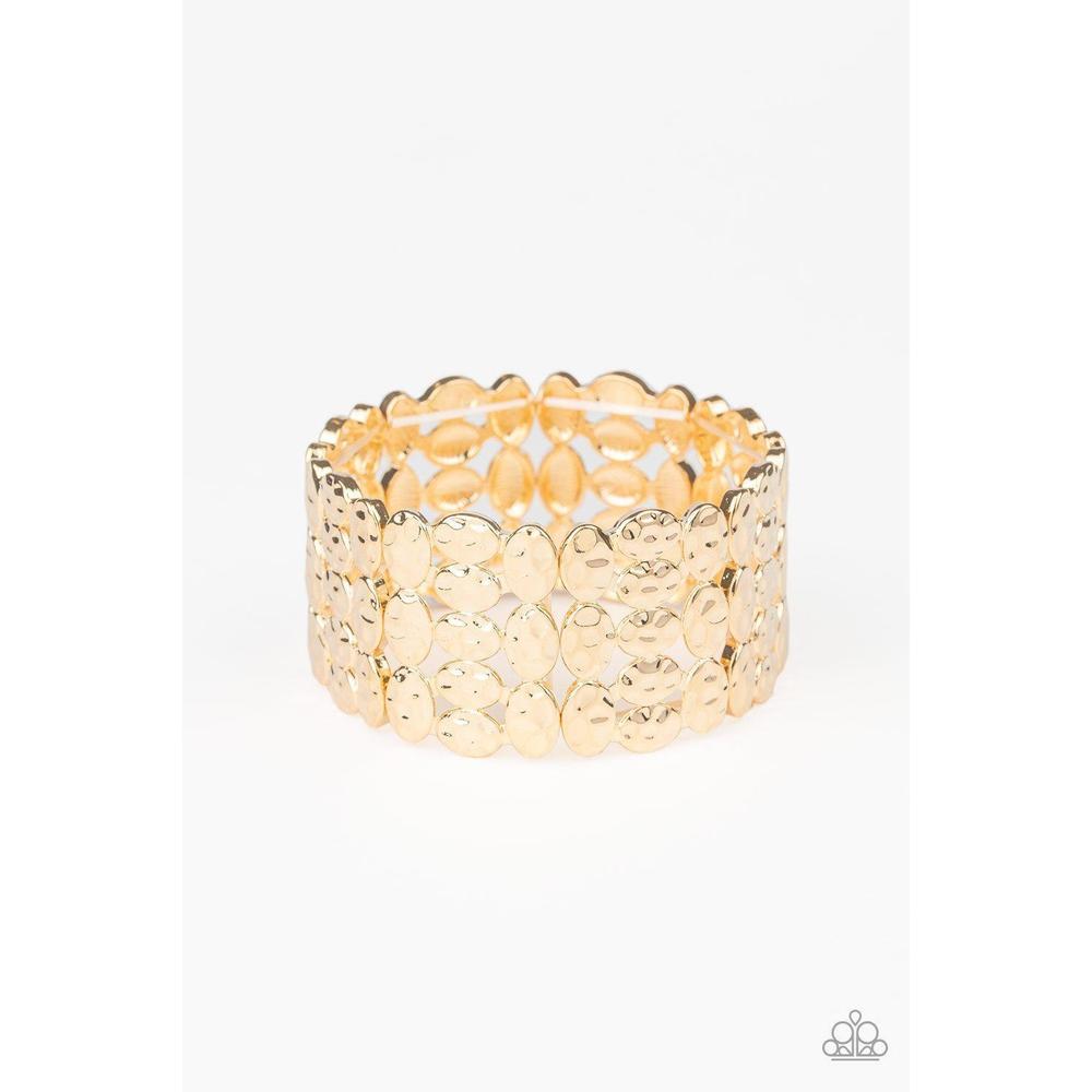 Tectonic Texture - Gold Bracelet - Paparazzi - Dare2bdazzlin N Jewelry