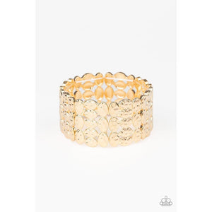 Tectonic Texture - Gold Bracelet - Paparazzi - Dare2bdazzlin N Jewelry