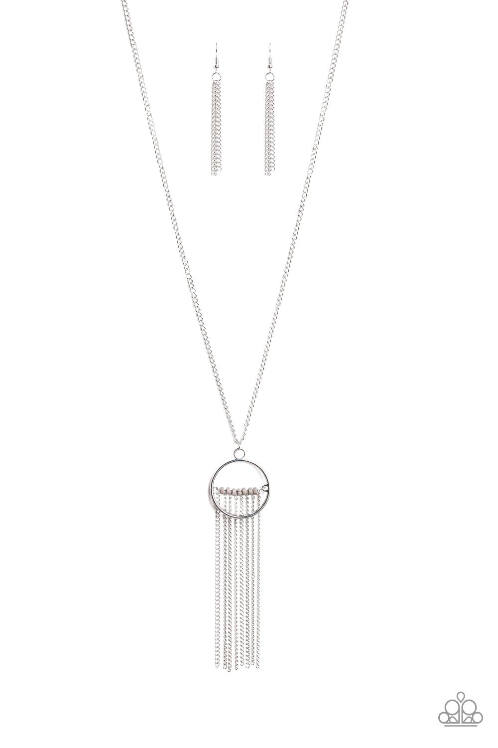 Terra Tassel - Silver Necklace - Paparazzi - Dare2bdazzlin N Jewelry