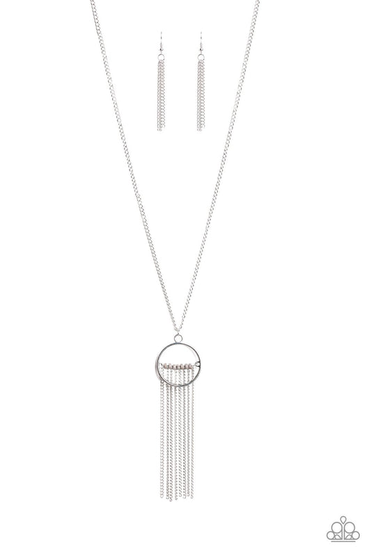 Terra Tassel - Silver Necklace - Paparazzi - Dare2bdazzlin N Jewelry