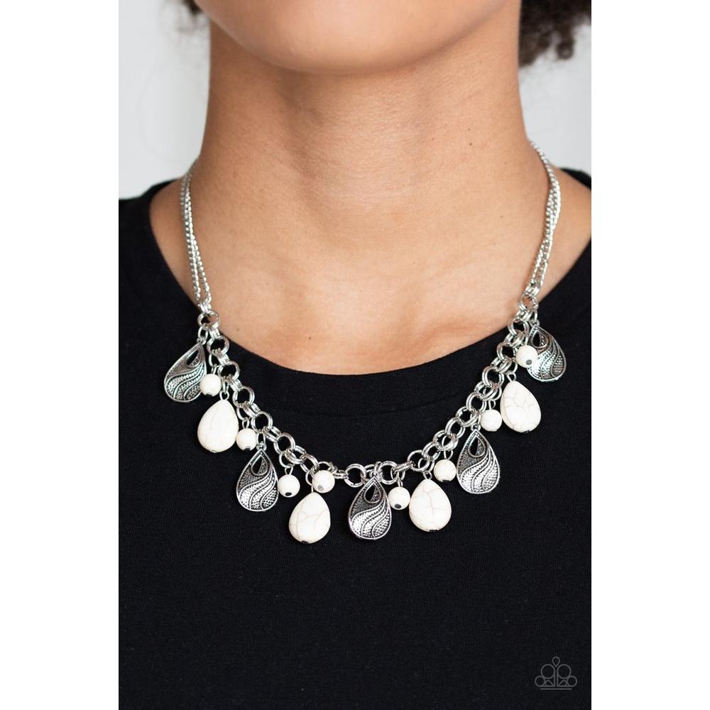 Terra Tranquility White Necklace - Paparazzi - Paparazzi - Dare2bdazzlin N Jewelry