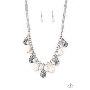 Terra Tranquility White Necklace - Paparazzi - Paparazzi - Dare2bdazzlin N Jewelry