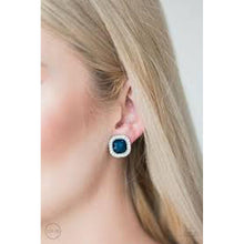 Load image into Gallery viewer, The Frame Game Blue Earring - Paparazzi - Dare2bdazzlin N Jewelry
