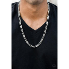 Load image into Gallery viewer, The Game Chain-ger Silver Necklace - Paparazzi - Dare2bdazzlin N Jewelry
