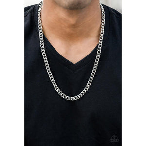 The Game Chain-ger Silver Necklace - Paparazzi - Dare2bdazzlin N Jewelry