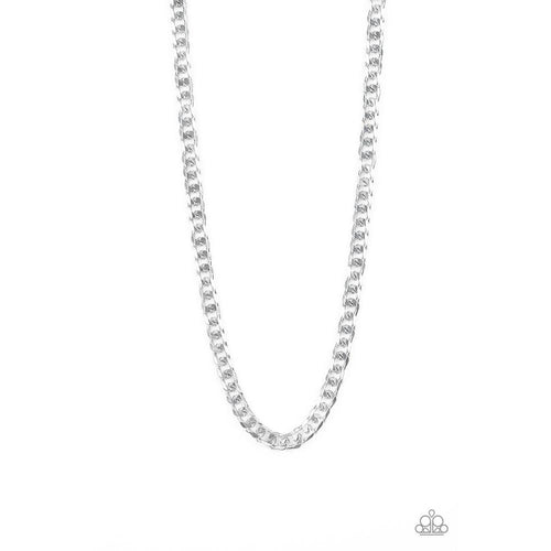 The Game Chain-ger Silver Necklace - Paparazzi - Dare2bdazzlin N Jewelry