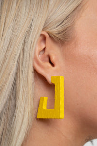 The Girl Next OUTDOOR - Yellow Earring - Paparazzi - Dare2bdazzlin N Jewelry