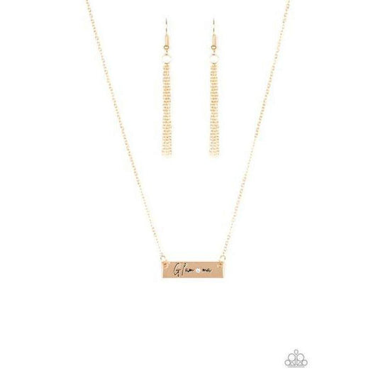 The GLAM-ma Gold Necklace - Dare2bdazzlin N Jewelry