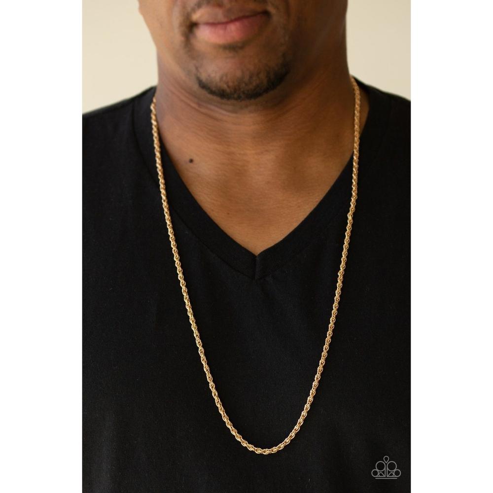 The Go to Guy Gold Necklace - Paparazzi - Dare2bdazzlin N Jewelry