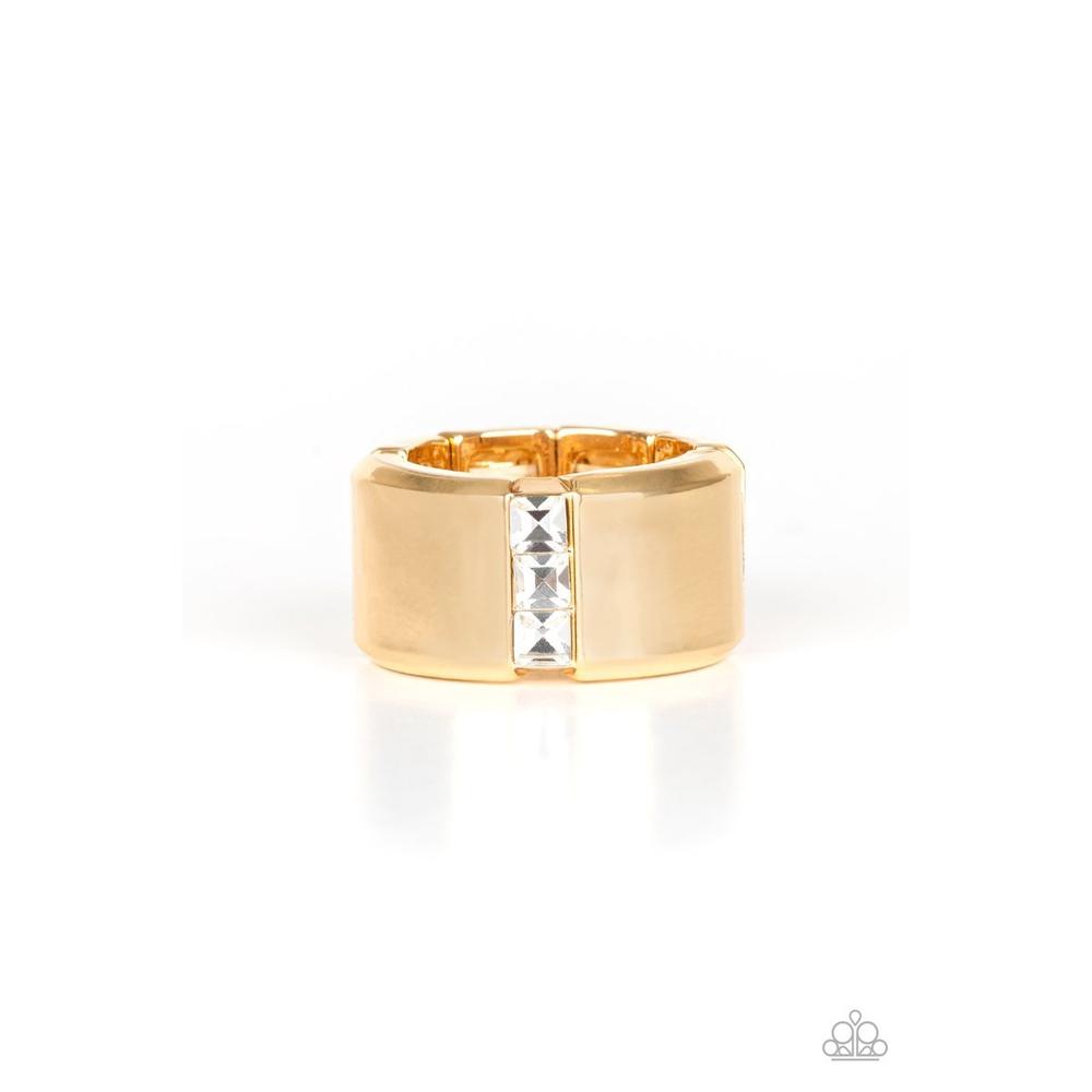 The Graduate Men's Ring  - Gold - Paparazzi - Dare2bdazzlin N Jewelry