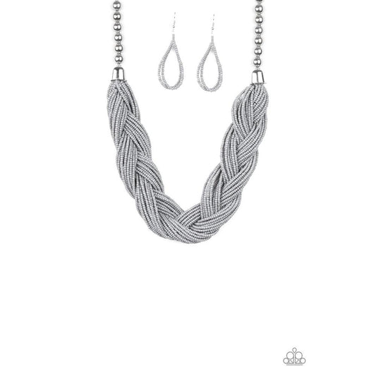 The Great Outback - Silver Necklace - Paparazzi - Dare2bdazzlin N Jewelry