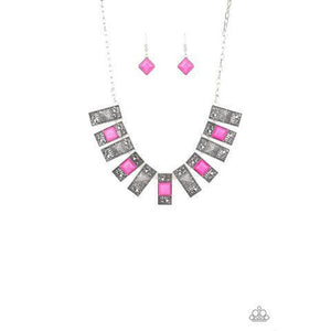 The MANE Contender Pink Necklace - Paparazzi - Dare2bdazzlin N Jewelry