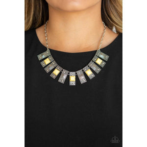 The MANE Contender Yellow Necklace - Paparazzi - Dare2bdazzlin N Jewelry