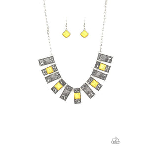 The MANE Contender Yellow Necklace - Paparazzi - Dare2bdazzlin N Jewelry