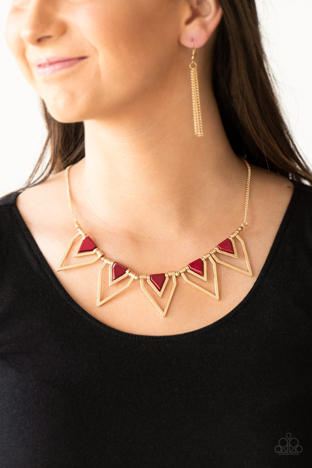 The Pack Leader - Red Necklace - Paparazzi - Dare2bdazzlin N Jewelry