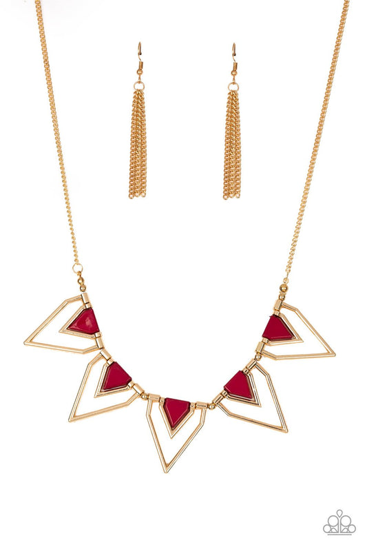 The Pack Leader - Red Necklace - Paparazzi - Dare2bdazzlin N Jewelry