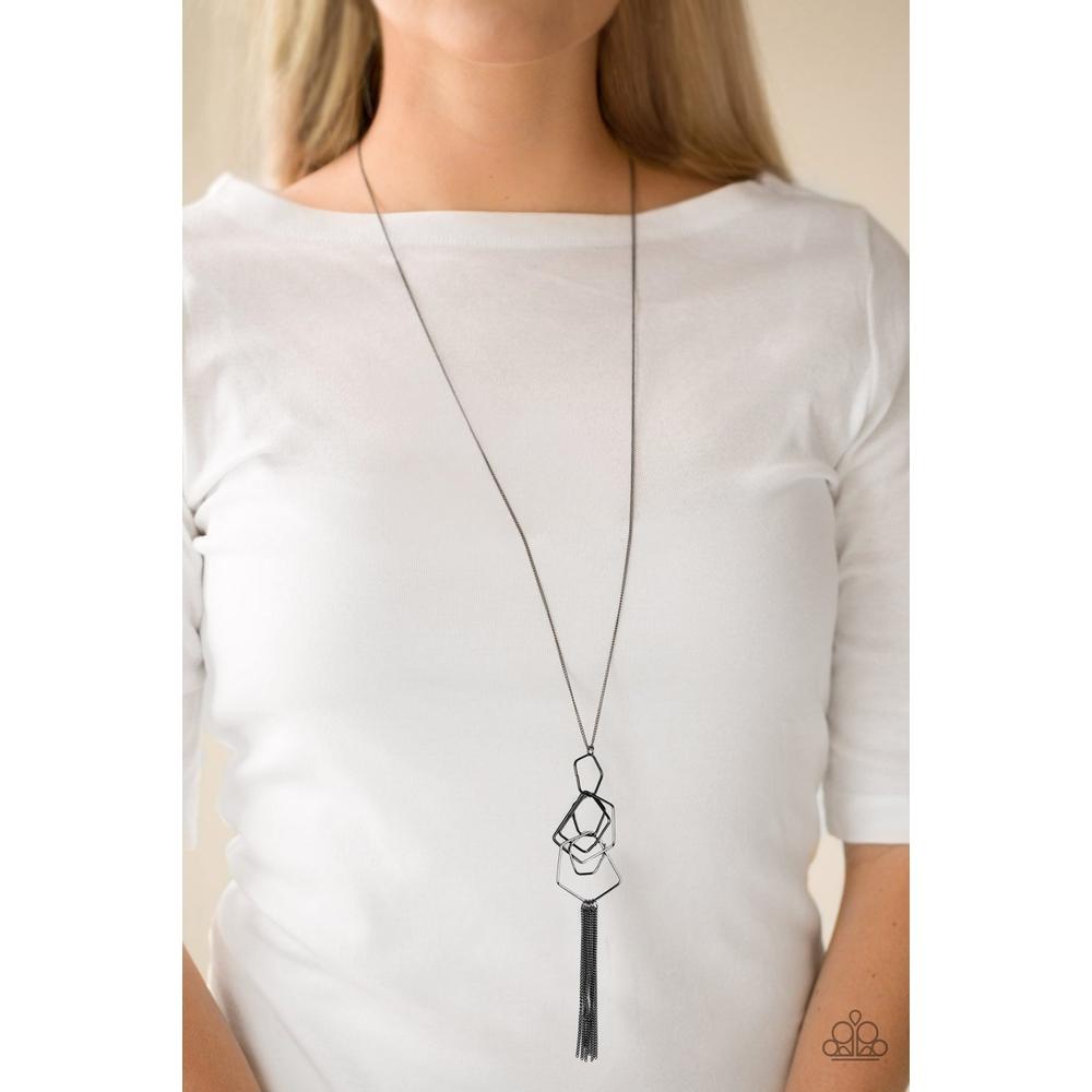 The Penthouse Black Necklace - Paparazzi - Dare2bdazzlin N Jewelry