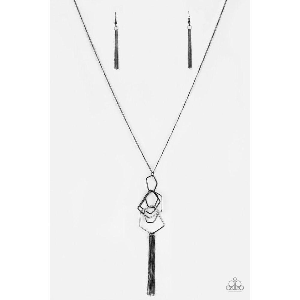 The Penthouse Black Necklace - Paparazzi - Dare2bdazzlin N Jewelry