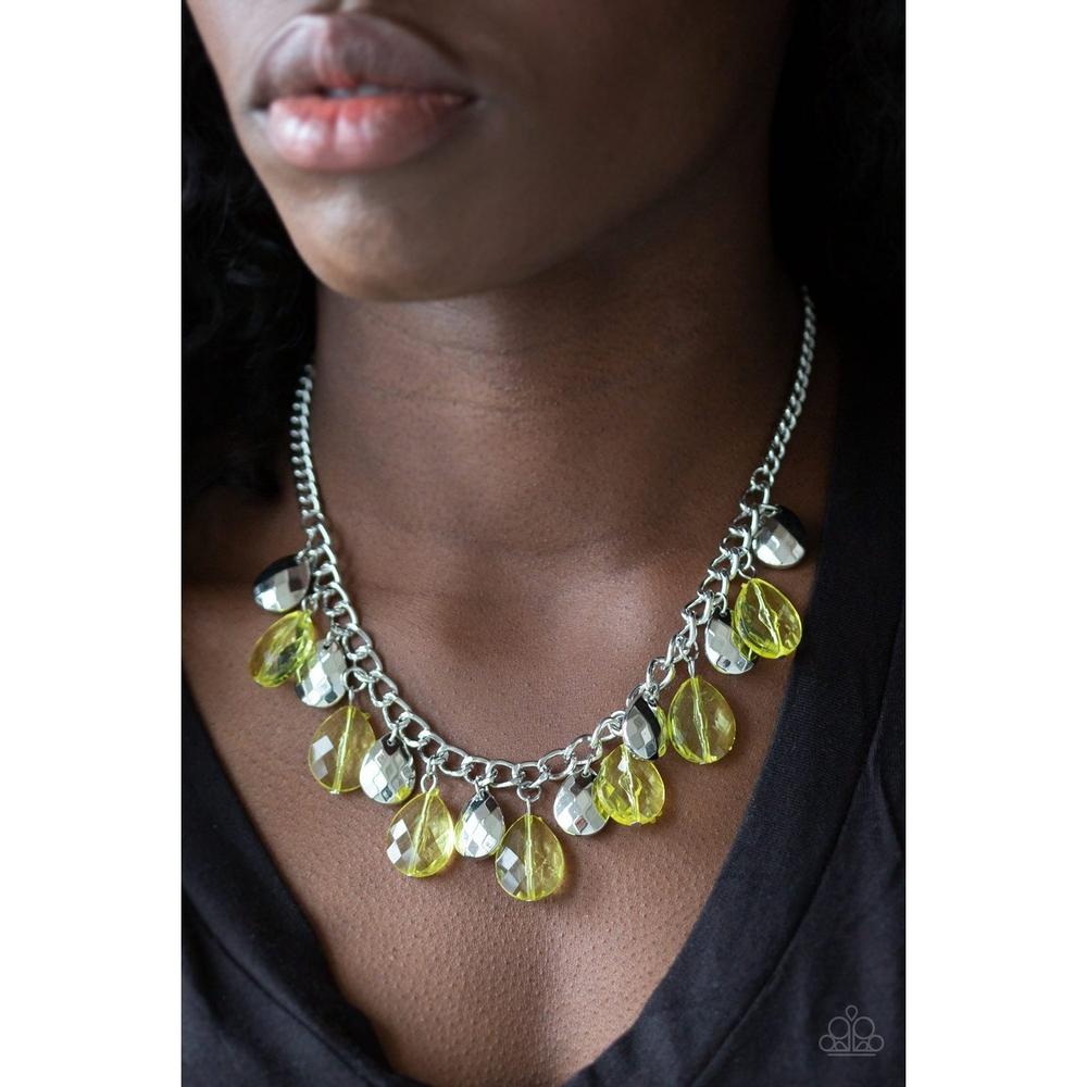 The Tears Left to Cry Yellow Necklace - Paparazzi - Dare2bdazzlin N Jewelry