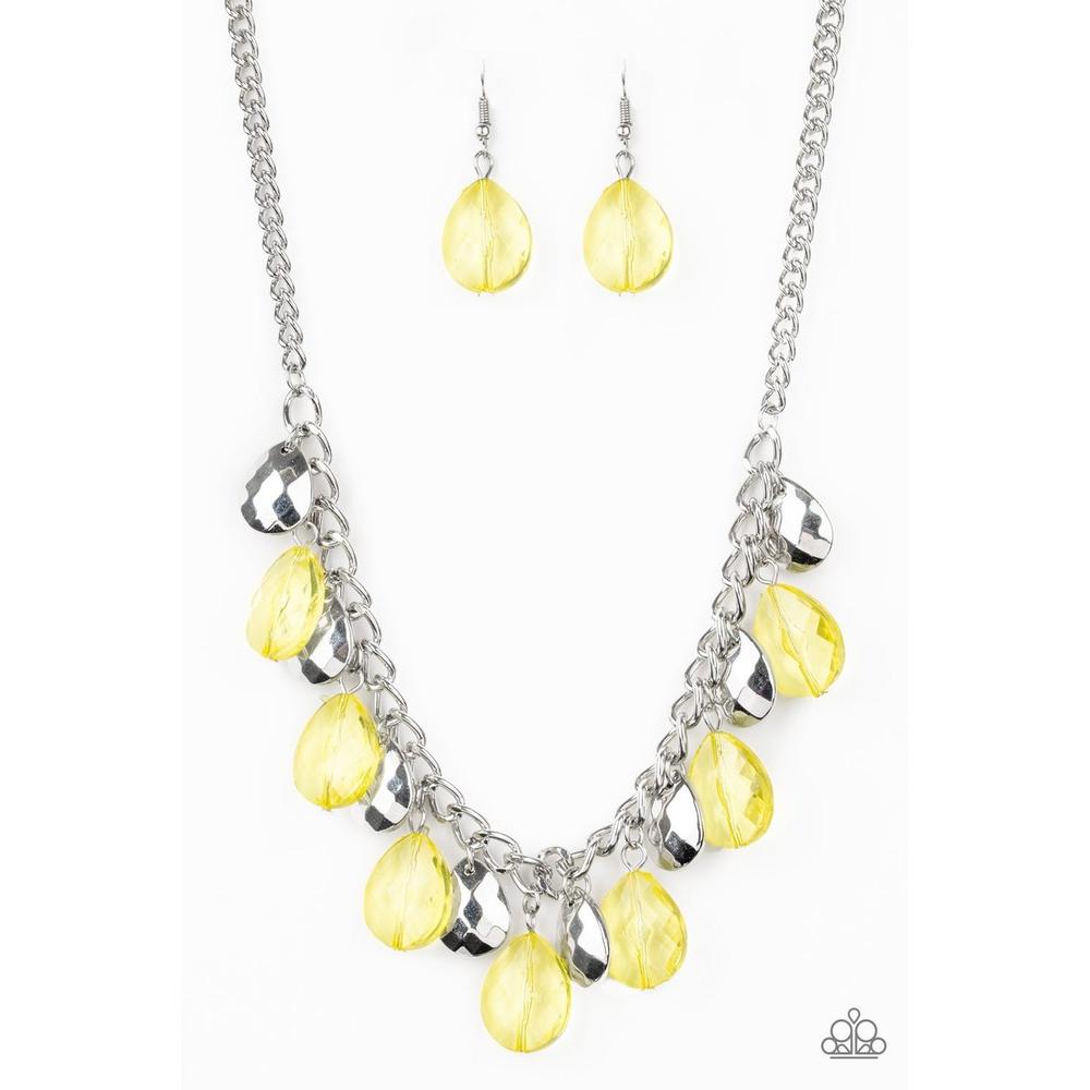 The Tears Left to Cry Yellow Necklace - Paparazzi - Dare2bdazzlin N Jewelry