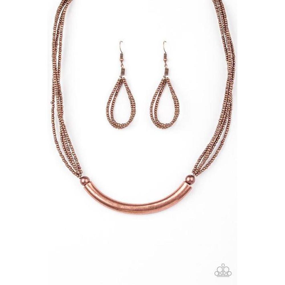 The Texan - Copper Necklace - Paparazzi - Dare2bdazzlin N Jewelry