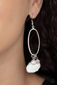 This Too SHELL Pass Pink Earring - Paparazzi - Dare2bdazzlin N Jewelry