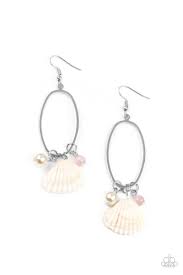 This Too SHELL Pass Pink Earring - Paparazzi - Dare2bdazzlin N Jewelry