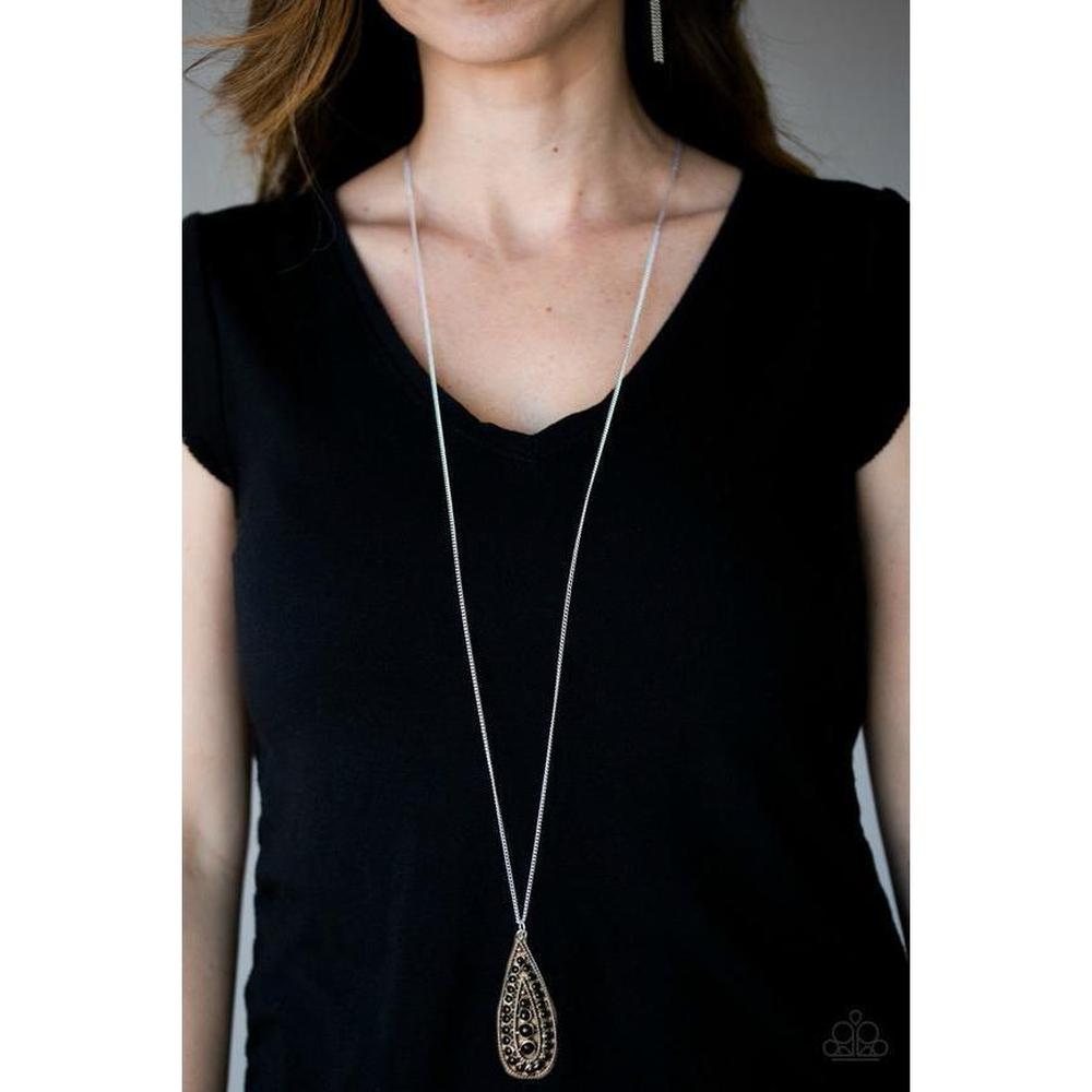 Tiki Tease Black Necklace - Paparazzi - Dare2bdazzlin N Jewelry