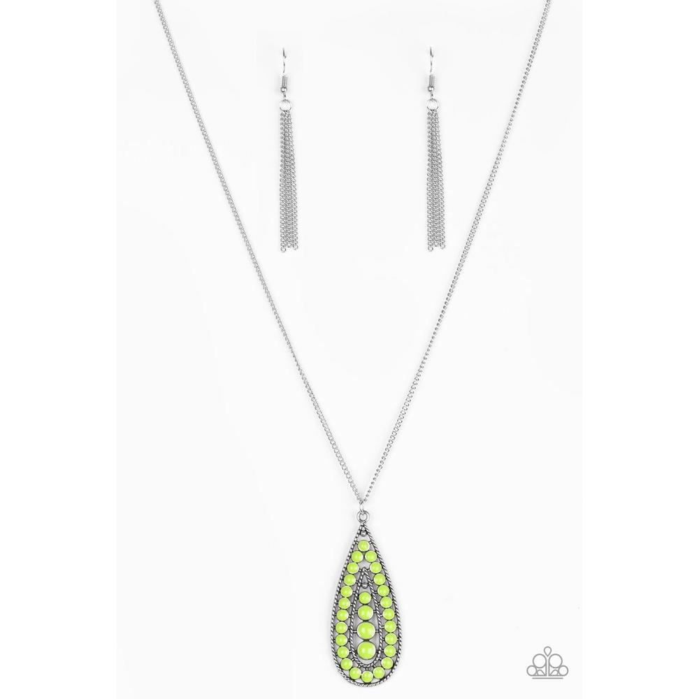 Tiki Tease - Green Necklace - Paparazzi - Dare2bdazzlin N Jewelry