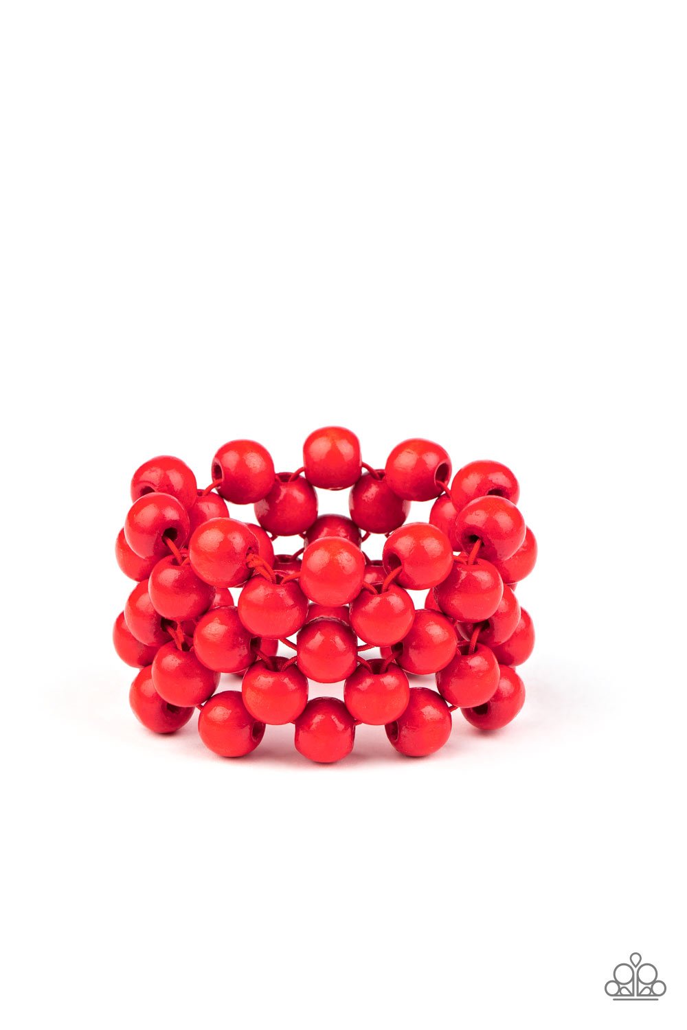 Tiki Tropicana - Red Bracelet - Paparazzi - Dare2bdazzlin N Jewelry