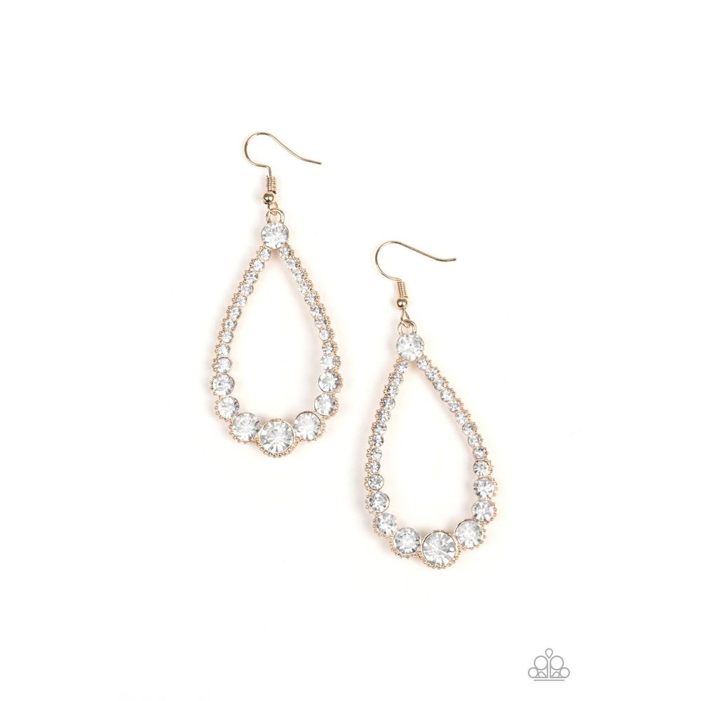 Token Twinkle Gold Earrings - Paparazzi - Dare2bdazzlin N Jewelry