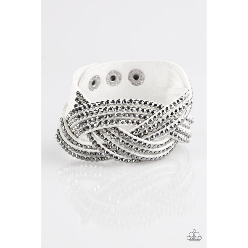 Top Class Chic - White Bracelet - Paparazzi - Dare2bdazzlin N Jewelry