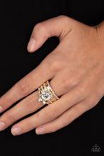 Load image into Gallery viewer, Top Dollar Bling - Gold Ring - Paparazzi - Dare2bdazzlin N Jewelry

