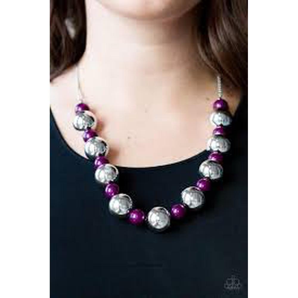 Top Pop Purple Necklace - Paparazzi - Dare2bdazzlin N Jewelry
